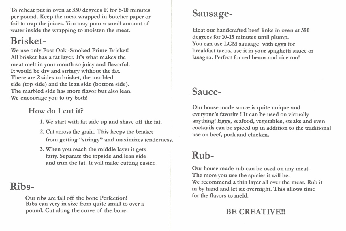 heating instructions second page